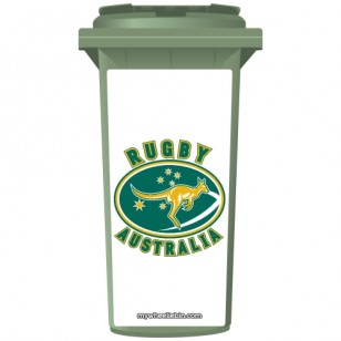 Australian Rugby Wallaby Wheelie Bin Sticker Panel